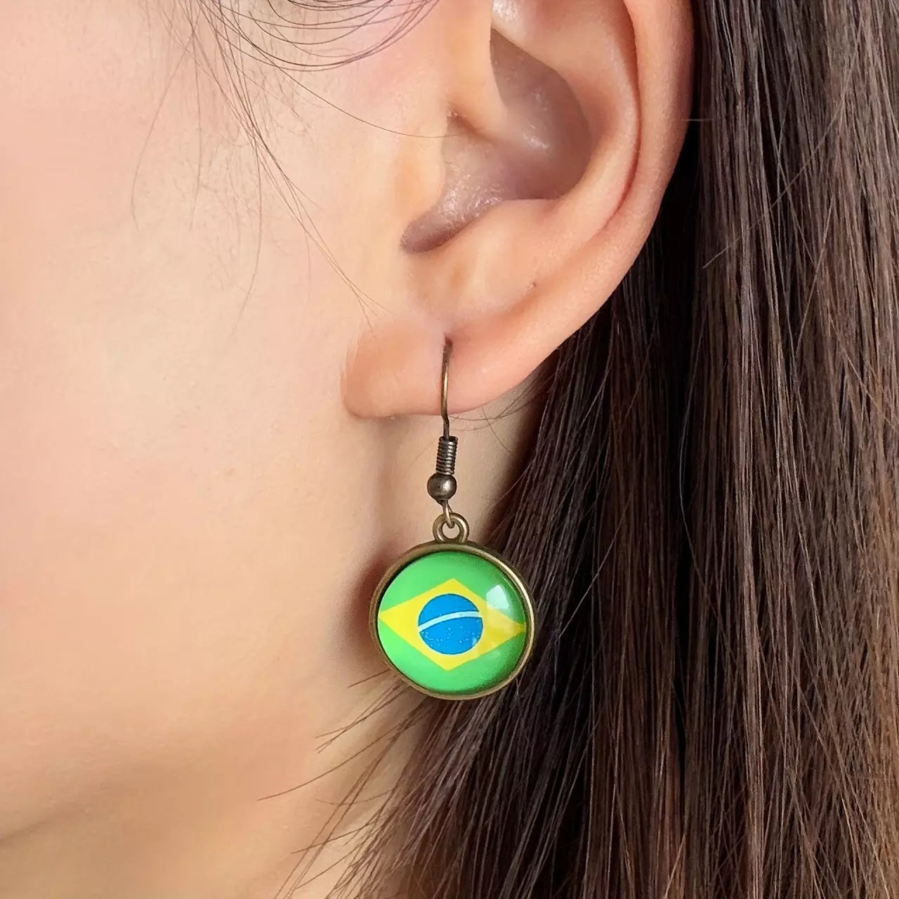 Par de Brincos Inoxidável Brasil - Word Cup 2026 ™