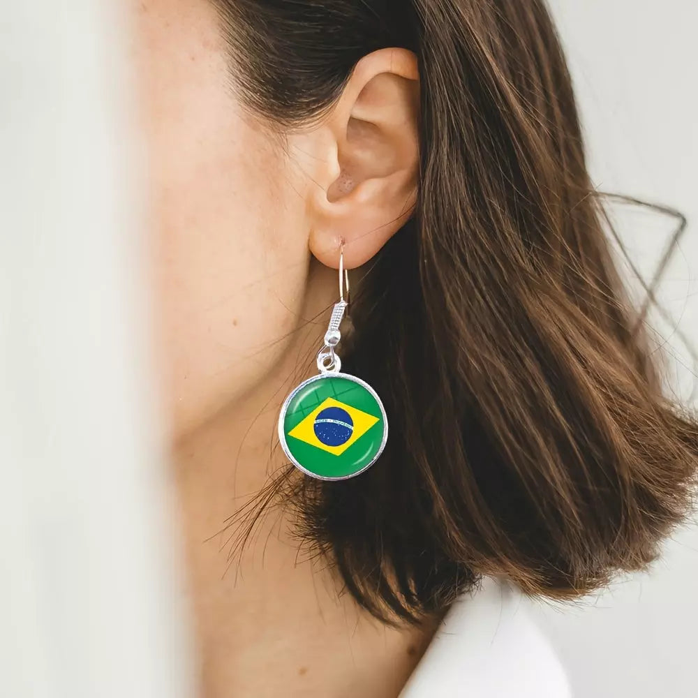 Par de Brincos Inoxidável Brasil - Word Cup 2026 ™