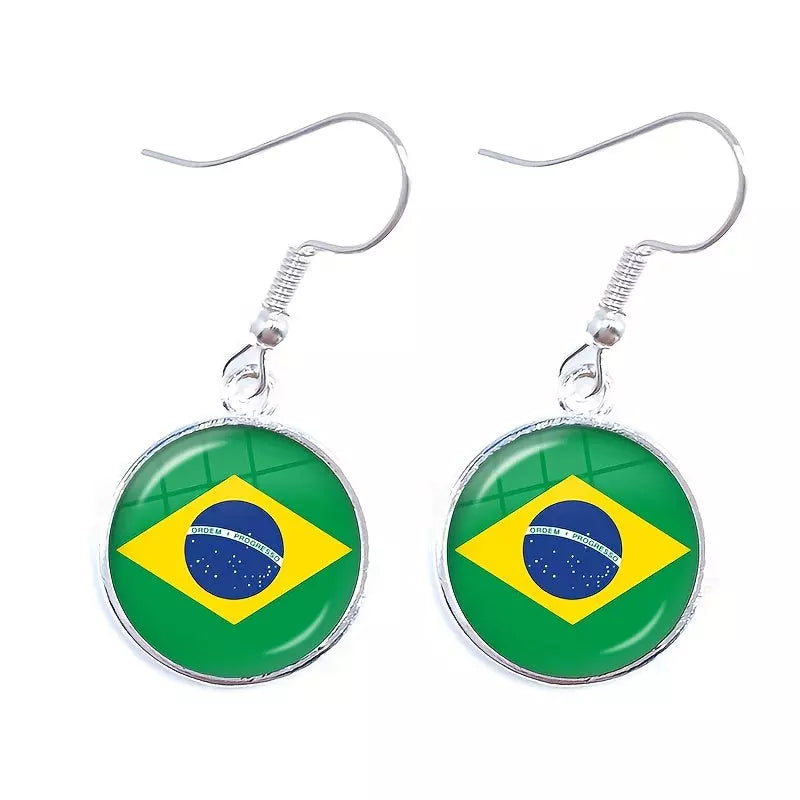 Par de Brincos Inoxidável Brasil - Word Cup 2026 ™